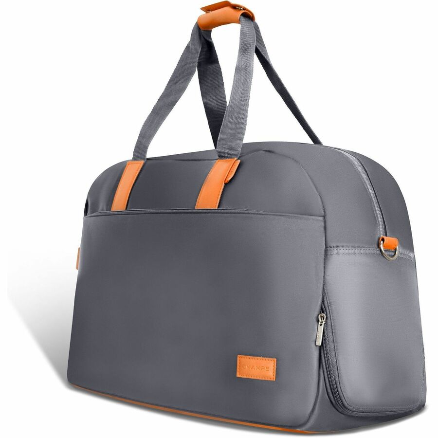 Left Image for Champs Vintage Carrying Case (Duffel) for 11" to 15.6" Notebook, Tablet, Glasses, Travel, Shoes - Gray