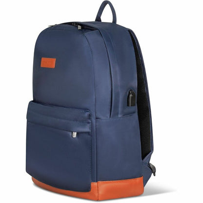 Alternate-Image1 Image for Champs Vintage Carrying Case (Backpack) for 11" to 15.6" Water Bottle, Notebook, Tablet, Glasses, Earphone, Travel - Navy