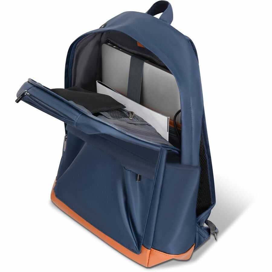 Alternate-Image4 Image for Champs Vintage Carrying Case (Backpack) for 11" to 15.6" Water Bottle, Notebook, Tablet, Glasses, Earphone, Travel - Navy