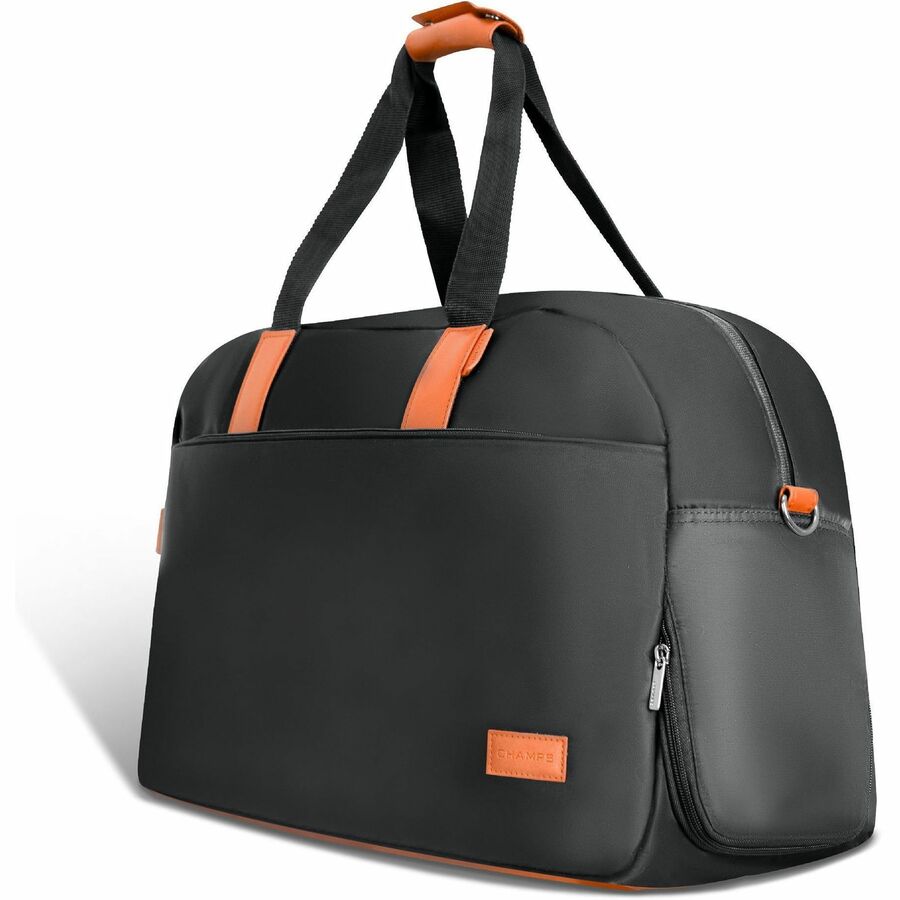 Left Image for Champs Vintage Carrying Case (Duffel) for 11" to 15.6" Notebook, Tablet, Glasses, Travel, Shoes - Black