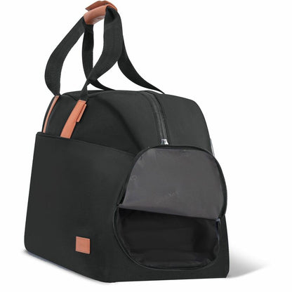 Alternate-Image1 Image for Champs Vintage Carrying Case (Duffel) for 11" to 15.6" Notebook, Tablet, Glasses, Travel, Shoes - Black