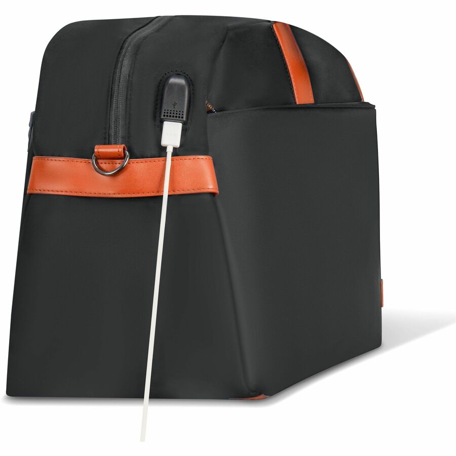 Alternate-Image2 Image for Champs Vintage Carrying Case (Duffel) for 11" to 15.6" Notebook, Tablet, Glasses, Travel, Shoes - Black