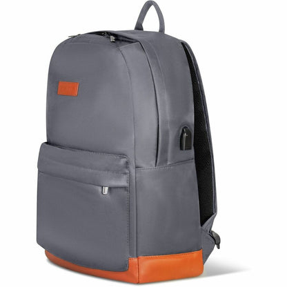 Alternate-Image1 Image for Champs Vintage Carrying Case (Backpack) for 11" to 15.6" Water Bottle, Notebook, Tablet, Glasses, Earphone, Travel - Gray