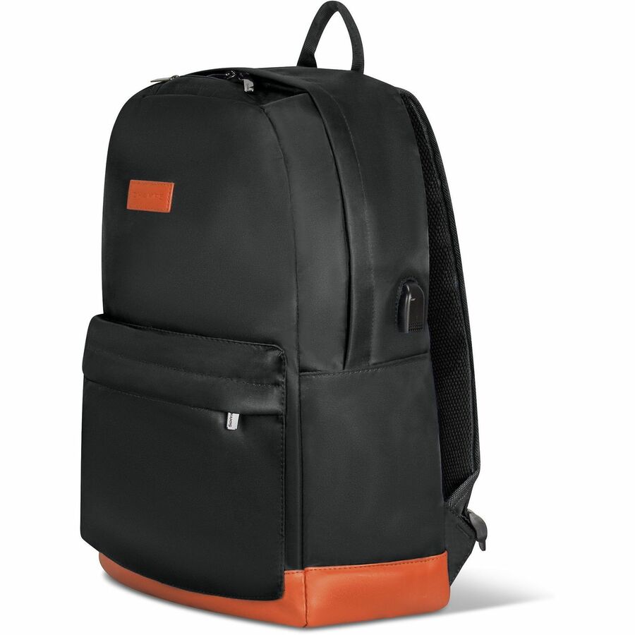 Alternate-Image1 Image for Champs Vintage Carrying Case (Backpack) for 11" to 15.6" Water Bottle, Notebook, Tablet, Glasses, Earphone, Travel - Black