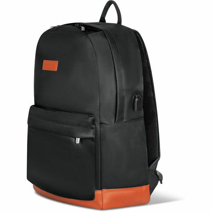 Alternate-Image1 Image for Champs Vintage Carrying Case (Backpack) for 11" to 15.6" Water Bottle, Notebook, Tablet, Glasses, Earphone, Travel - Black