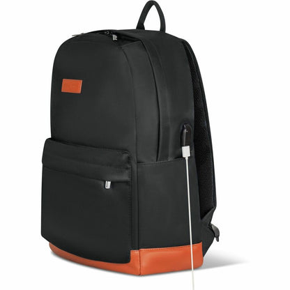 Alternate-Image2 Image for Champs Vintage Carrying Case (Backpack) for 11" to 15.6" Water Bottle, Notebook, Tablet, Glasses, Earphone, Travel - Black