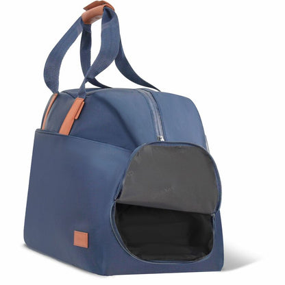 Alternate-Image1 Image for Champs Vintage Carrying Case (Duffel) for 11" to 15.6" Notebook, Tablet, Glasses, Travel, Shoes - Navy