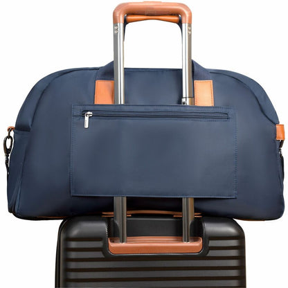 Alternate-Image3 Image for Champs Vintage Carrying Case (Duffel) for 11" to 15.6" Notebook, Tablet, Glasses, Travel, Shoes - Navy