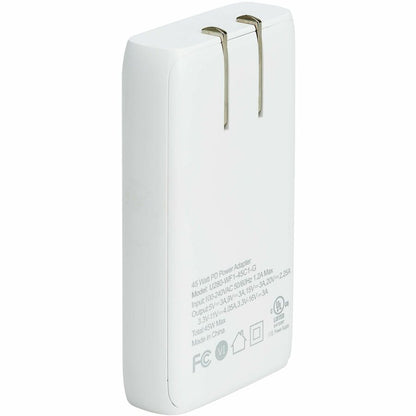 Alternate-Image2 Image for Eaton Tripp Lite Series 45W USB-C GaN Wall Charger - Ultra Slim, PD 3.0 Fast Charging, White