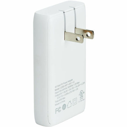Alternate-Image1 Image for Eaton Tripp Lite Series 45W USB-C GaN Wall Charger - Ultra Slim, PD 3.0 Fast Charging, White