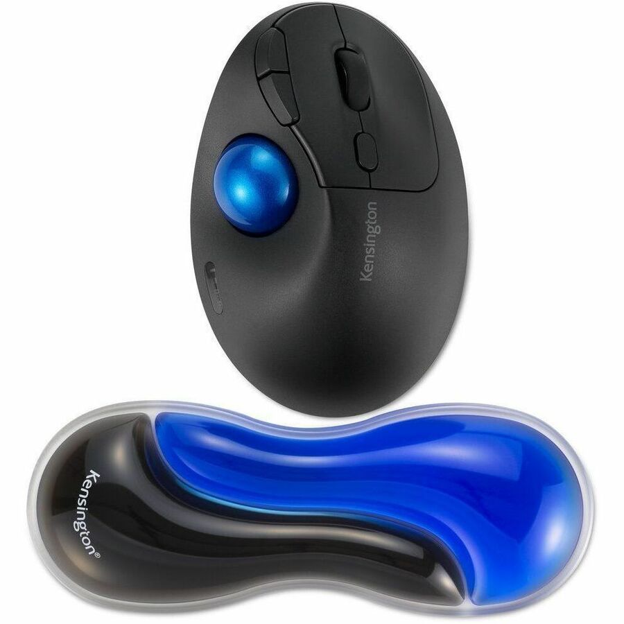 Alternate-Image2 Image for Kensington Slim Duo Gel Mouse/Trackball Wrist Rest - Blue