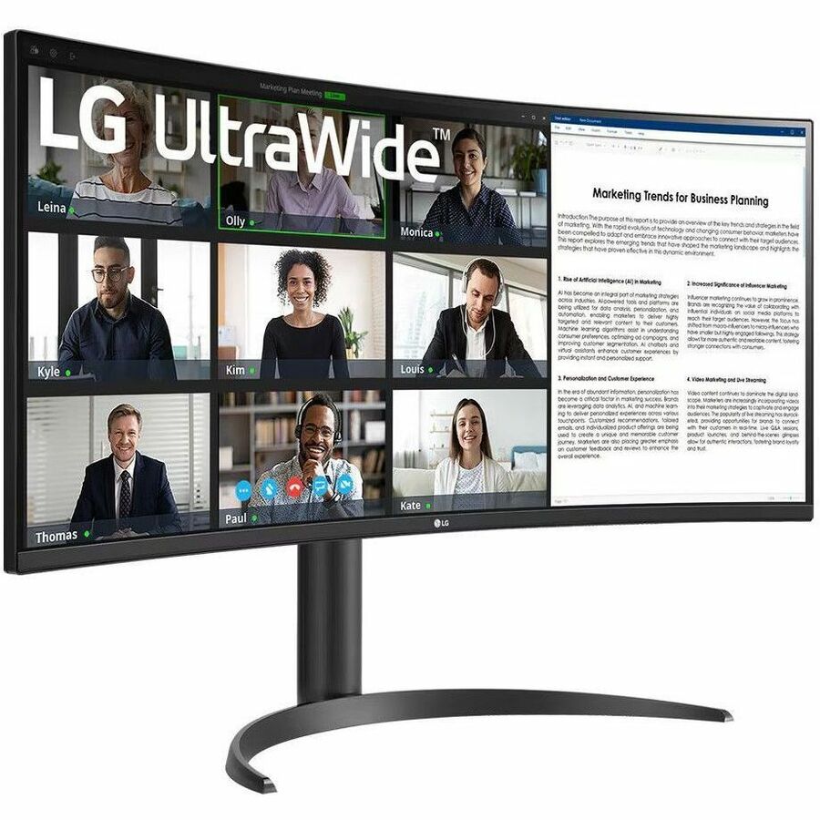 Right Image for LG Ultrawide 34WR55QK-B 34" Class UW-QHD Curved Screen LCD Monitor - 21:9