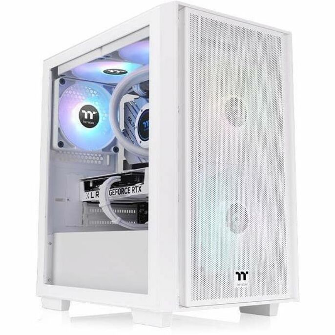 Alternate-Image1 Image for Thermaltake Versa H16 TG ARGB Snow Micro Tower Chassis