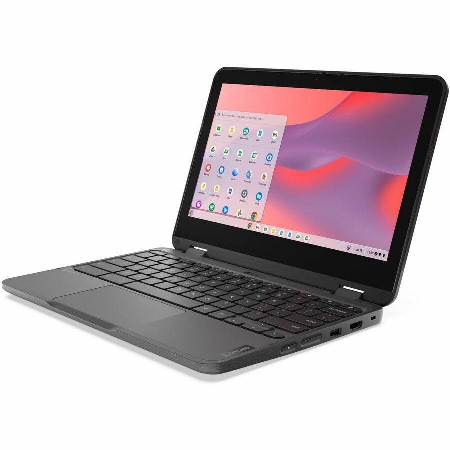 Alternate-Image2 Image for Lenovo 500e Chromebook Gen 4s 83L40001US 11.6" Touchscreen Convertible 2 in 1 Chromebook - HD - 60 Hz - Intel N-Series N100 - 8 GB - 64 GB Flash Memory - English Keyboard - Gray