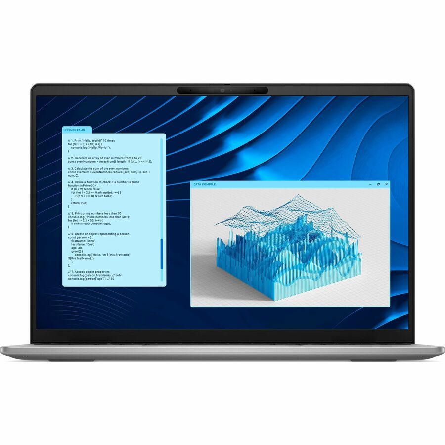 Front Image for Dell Latitude 5000 5455 14" Copilot+ PC Notebook - Full HD Plus - 60 Hz - Qualcomm Snapdragon X Plus X1P-64-100 - 16 GB - 512 GB SSD - English (US) Keyboard - Titan Gray