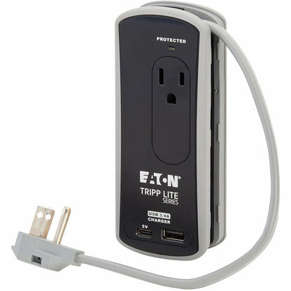 Alternate-Image5 Image for Eaton Tripp Lite Series Protect It! 2-Outlet Travel-Size Surge Protector - 5-15R Outlets, USB-C and USB-A Ports, 5-15P Input, Black