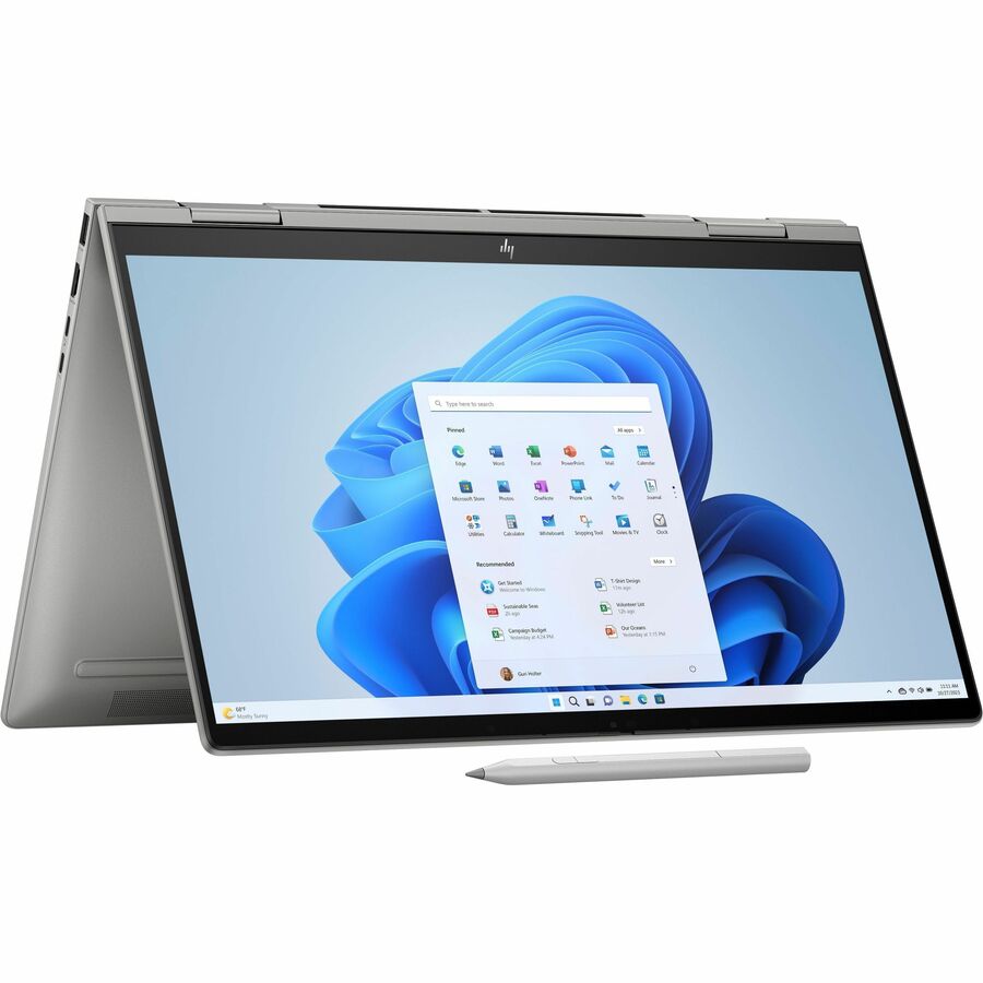 Alternate-Image1 Image for HP ENVY x360 15-fe1000 15-fe1073cl 15.6" Touchscreen Convertible 2 in 1 Notebook - Full HD - Intel Core Ultra 7 155U - Intel Evo Platform - 32 GB - 1 TB SSD - Mineral Silver Aluminum