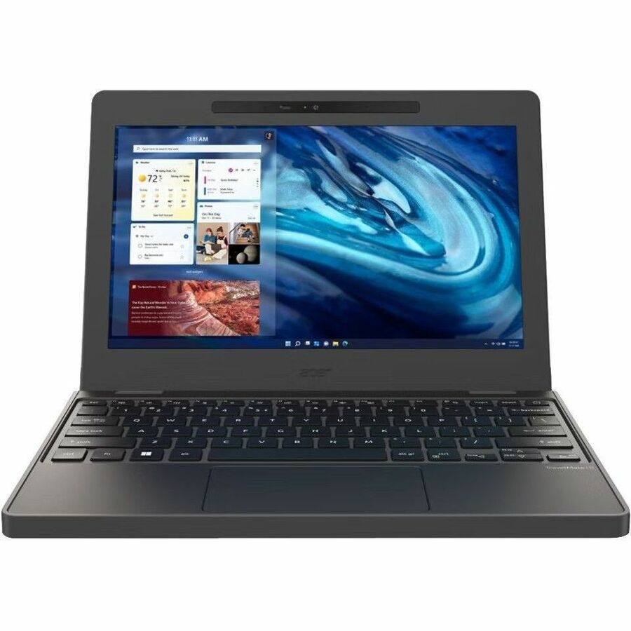 Alternate-Image1 Image for Acer TravelMate B3 11 B311-34 TMB311-34-C6MZ 11.6" Notebook - HD - 60 Hz - Intel N-Series N150 - 4 GB - 128 GB Flash Memory - English Keyboard - Black