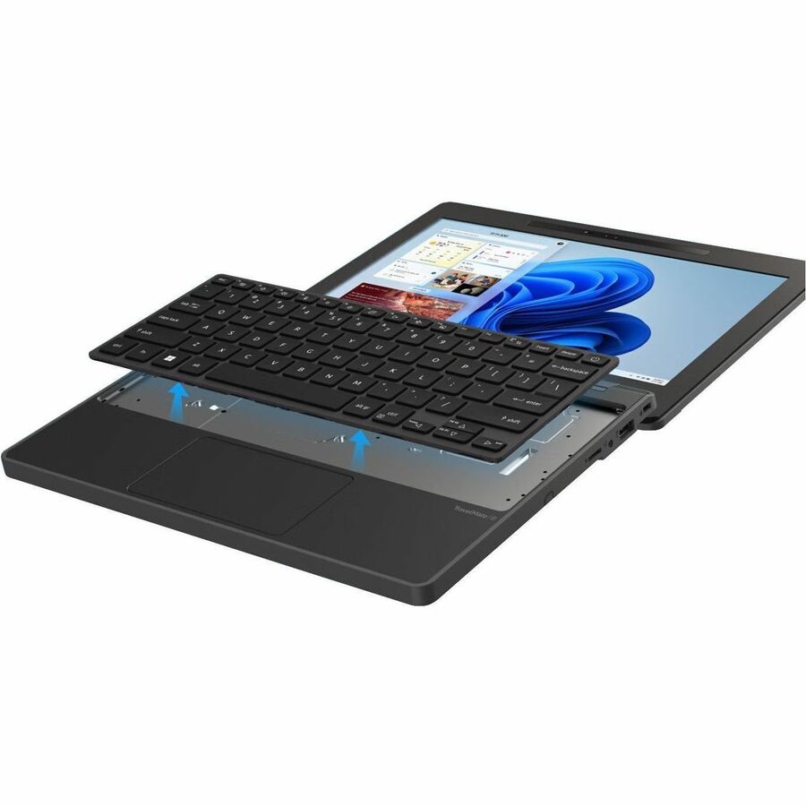 Alternate-Image2 Image for Acer TravelMate B3 11 B311-34 TMB311-34-C6MZ 11.6" Notebook - HD - 60 Hz - Intel N-Series N150 - 4 GB - 128 GB Flash Memory - English Keyboard - Black