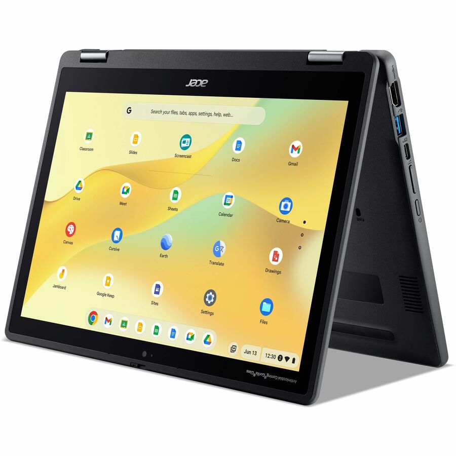 Alternate-Image7 Image for Acer Chromebook Spin 512 R857T R857T-C2Q8 12.2" Touchscreen Convertible 2 in 1 Chromebook - WUXGA - 60 Hz - Intel - 8 GB - 64 GB Flash Memory - English (US) Keyboard - Black
