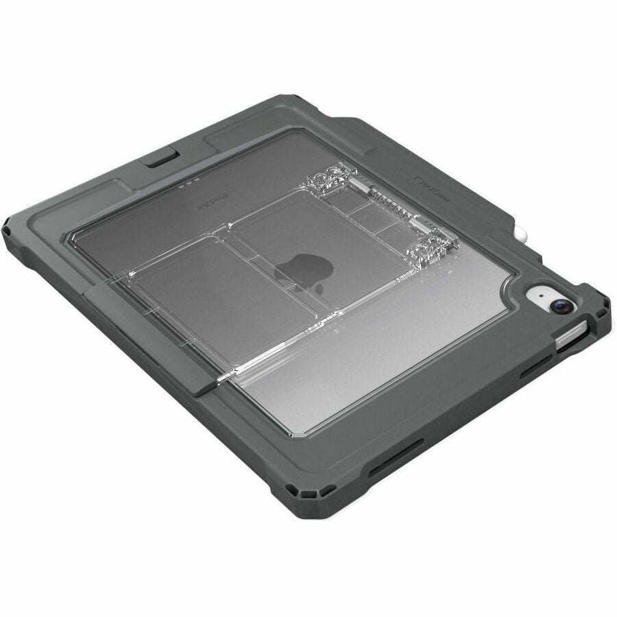 Left Image for MAXCases Shield Extreme-X2 for iPad 10 10.9" w/3.5 mm Adapter and Tamper-Resistant Design (2022) (Black Bezel-Gray Case)