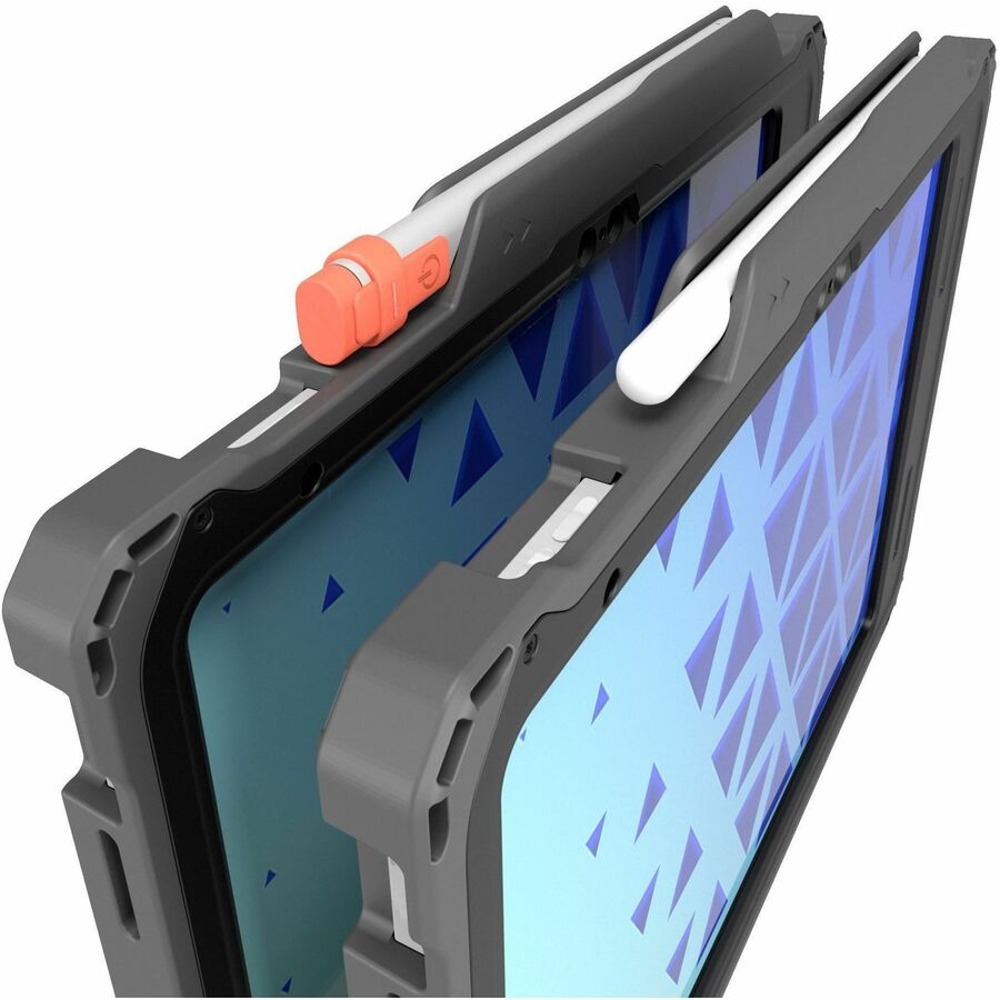 Alternate-Image5 Image for MAXCases Shield Extreme-X2 for iPad 10 10.9" w/3.5 mm Adapter and Tamper-Resistant Design (2022) (Black Bezel-Gray Case)