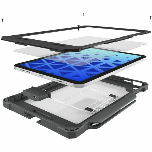 Main Image for MAXCases Shield Extreme-X2 for iPad 10 10.9" w/3.5 mm Adapter and Tamper-Resistant Design (2022) (Black Bezel-Gray Case)