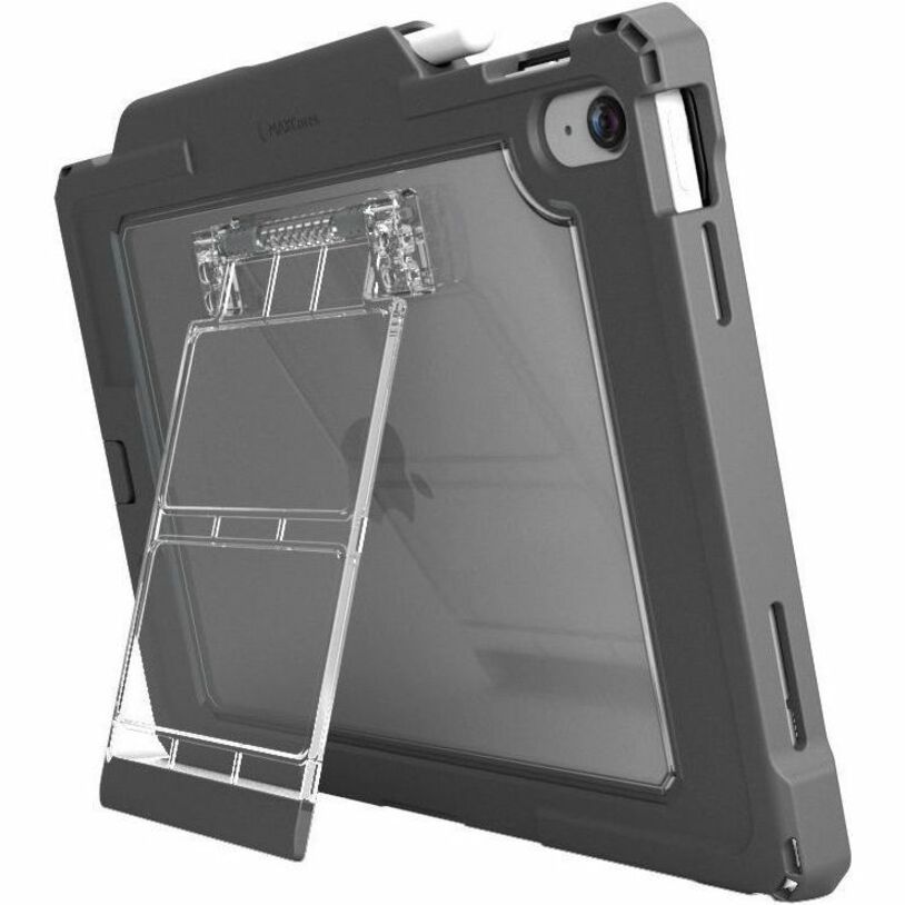 Alternate-Image6 Image for MAXCases Shield Extreme-X2 for iPad 10 10.9" w/3.5 mm Adapter and Tamper-Resistant Design (2022) (Black Bezel-Gray Case)