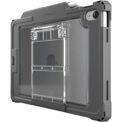Top Image for MAXCases Shield Extreme-X2 for iPad 10 10.9" w/3.5 mm Adapter and Tamper-Resistant Design (2022) (Black Bezel-Gray Case)