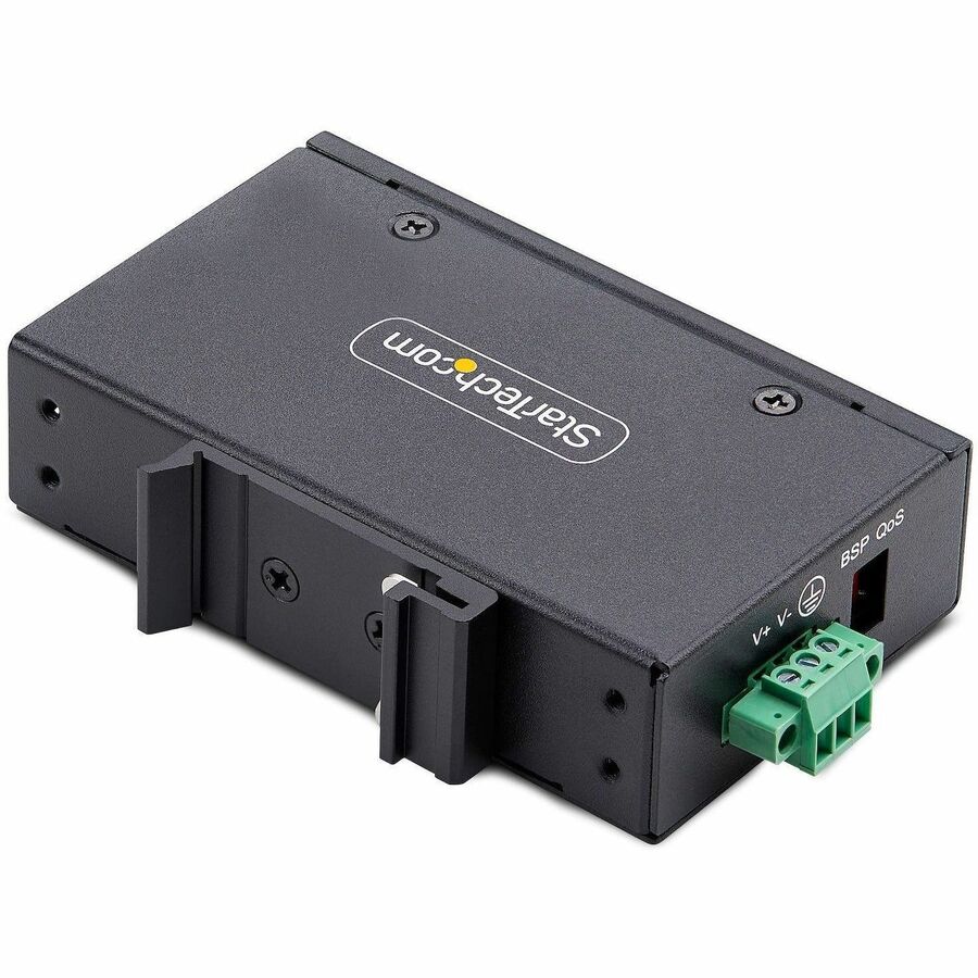 Alternate-Image1 Image for StarTech 5-Port Unmanaged Industrial Network Switch, 10/100/1000 Ethernet, DIN Rail/Wall-Mount, IP30 Rated, -40F-167F, 9~60V DC, TAA