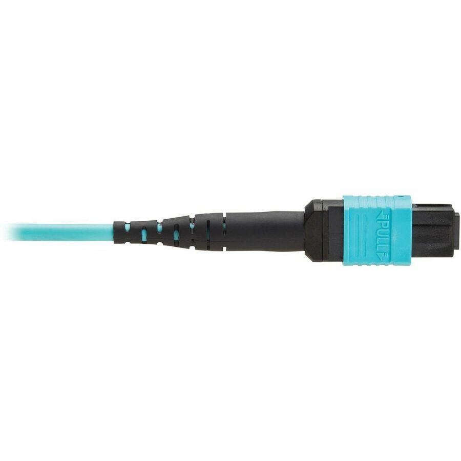 Alternate-Image5 Image for Eaton Tripp Lite Series 100G Multimode 50/125 OM4 Fiber Optic Cable (12F MPO/MPO-PC F/F), Type-A Polarity, OFNP, Aqua, 2 m (6.6 ft.), TAA