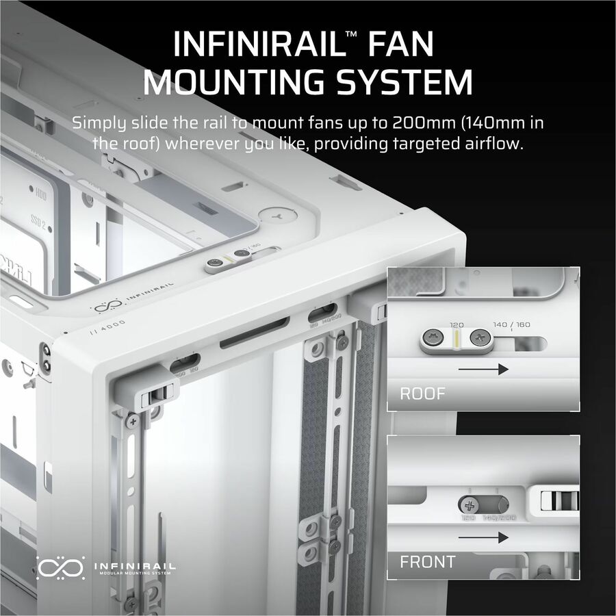 Alternate-Image7 Image for Corsair FRAME 4000D Modular Mid-Tower PC Case - White