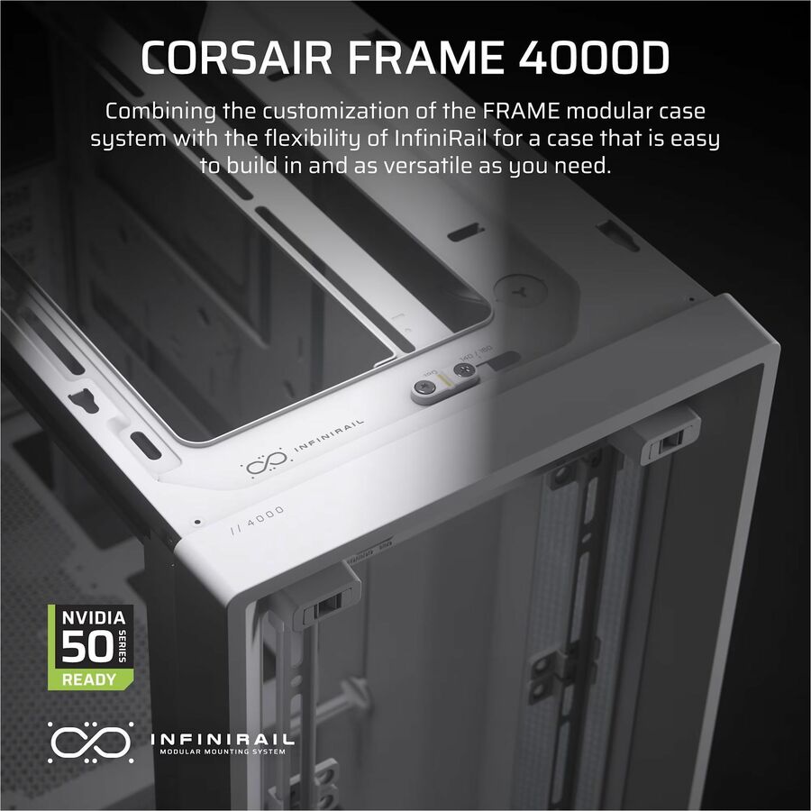 Alternate-Image5 Image for Corsair FRAME 4000D Modular Mid-Tower PC Case - White