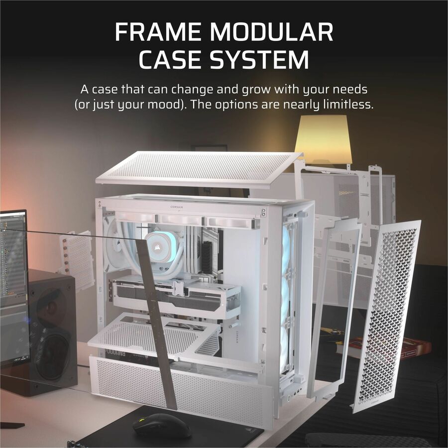 Alternate-Image8 Image for Corsair FRAME 4000D RS ARGB Modular Mid-Tower PC Case - White