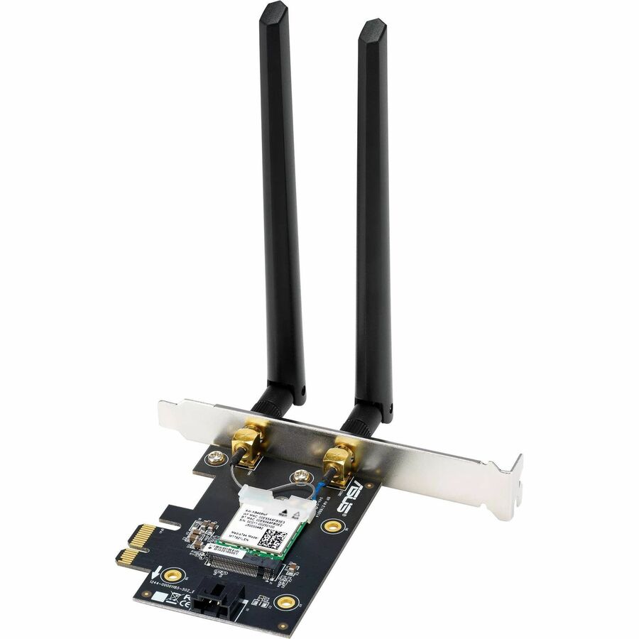 Rear Image for Asus PCE-BE6500 IEEE 802.11be Bluetooth 5.4 Tri Band Wi-Fi/Bluetooth Combo Adapter for Desktop Computer, Motherboard -TAA-compliant