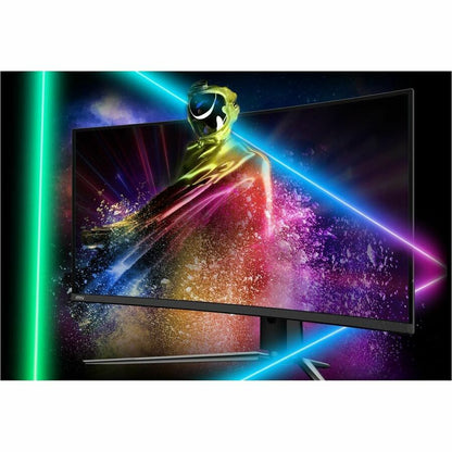 Alternate-Image1 Image for MSI MPG 491CQPX QD-OLED 49" Class Dual Quad HD (DQHD) Curved Screen Gaming OLED Monitor - 32:9 - Metallic Black