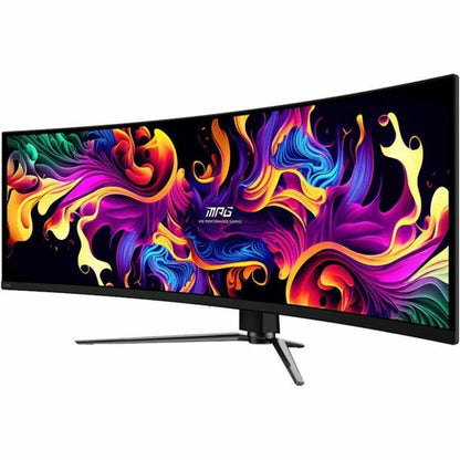 Left Image for MSI MPG 491CQPX QD-OLED 49" Class Dual Quad HD (DQHD) Curved Screen Gaming OLED Monitor - 32:9 - Metallic Black