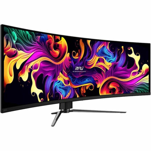 Main Image for MSI MPG 491CQPX QD-OLED 49" Class Dual Quad HD (DQHD) Curved Screen Gaming OLED Monitor - 32:9 - Metallic Black