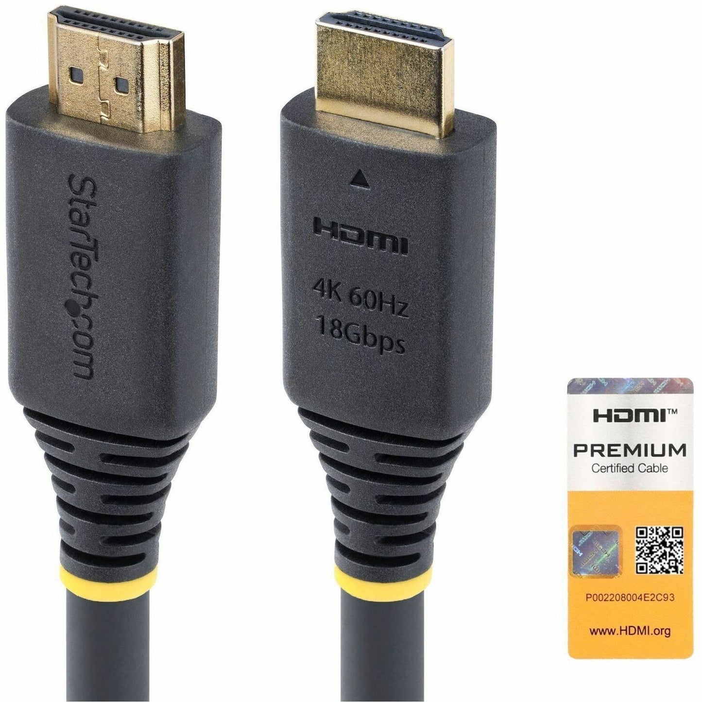 Main Image for StarTech.com 20ft (6m) Premium Certified High Speed HDMI Cable, 4K 60Hz/1440p 144Hz, 18Gbps, UHD HDMI 2.0 Cord, TPE Jacket