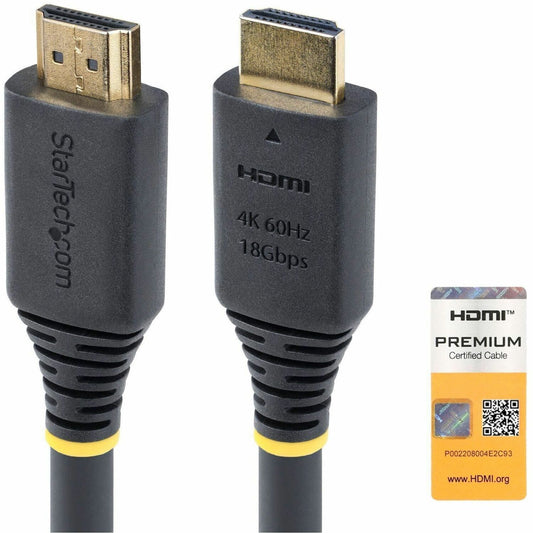 Main Image for StarTech.com 25ft (7.6m) Premium Certified High Speed HDMI Cable, 4K 60Hz/1440p 144Hz, 18Gbps, UHD HDMI 2.0 Cord, TPE Jacket