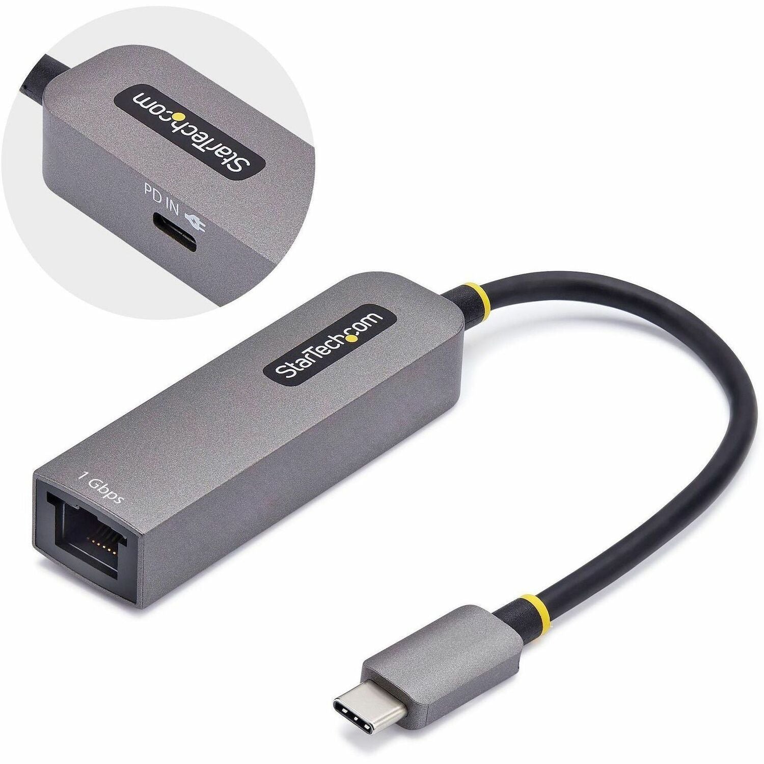 Main Image for StarTech.com USB-C to Ethernet Adapter, 100W PD Pass-Through, NIC, USB 3.0 Type-C 1Gbps Multi Speed Network, USB 3.1 RJ45, Windows & Mac