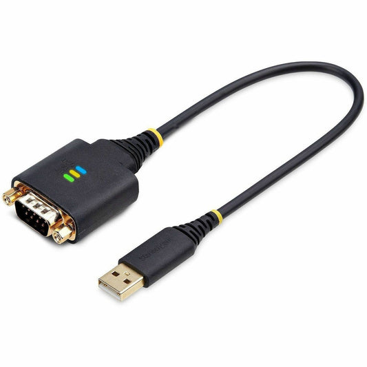 Main Image for StarTech.com 1ft (30cm) USB to Serial Adapter Cable, COM Retention, FTDI, DB9 RS232, Interchangeable DB9 Nuts/Screws, Windows/macOS/Linux