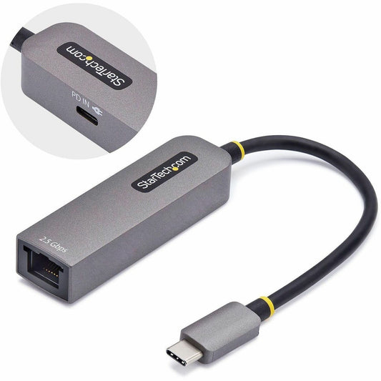 Main Image for StarTech.com 2.5GbE USB-C to Ethernet Adapter, 100W PD Pass-Through, NBASE-T NIC, USB 3.0 Type-C 2.5/1G Multi Speed Network, USB 3.1 RJ45