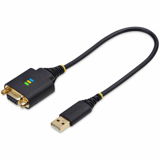 Main Image for StarTech.com 1ft/30cm USB to Null Modem Serial Adapter Cable, COM Retention, FTDI, RS232, Changeable DB9 Nuts/Screws, Windows/macOS/Linux
