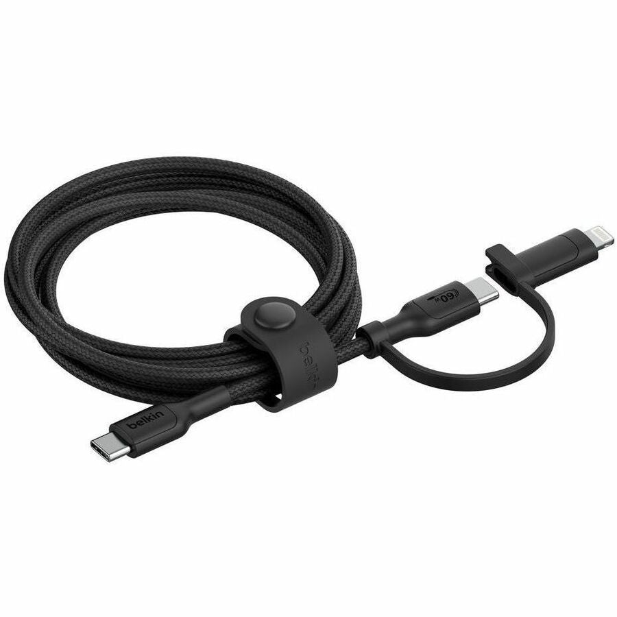 Main Image for Belkin BoostCharge Pro 2-in-1 Cable with USB-C and Lightning Connector