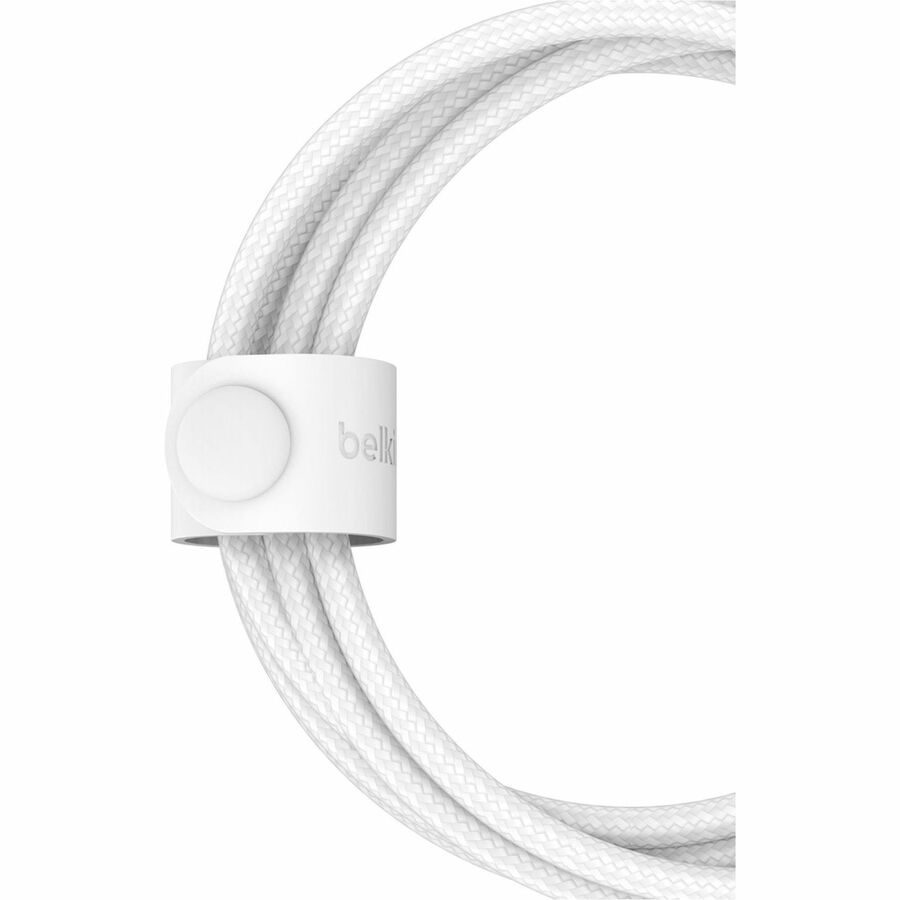 Alternate-Image2 Image for Belkin 60W 2-in-1 USB-C to USB-C and Lightning Cable - 480 Mbps - Braided - M/M - 5ft/1.5m - White