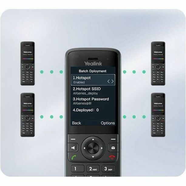 Alternate-Image9 Image for Yealink AX83H IP Phone - Cordless - Wi-Fi, Bluetooth - 5 Multiple Conferencing - Wall Mountable, Stand Mountable