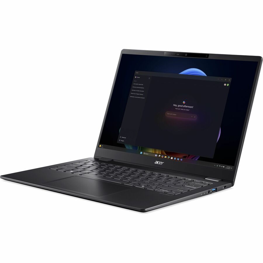 Alternate-Image1 Image for Acer TravelMate P6 14 AI P614-54T TMP614-54T-79DF 14" Touchscreen Copilot+ PC Notebook - WUXGA - 60 Hz - Intel Core Ultra 7 258V - 32 GB - 1 TB SSD - English Keyboard - Black