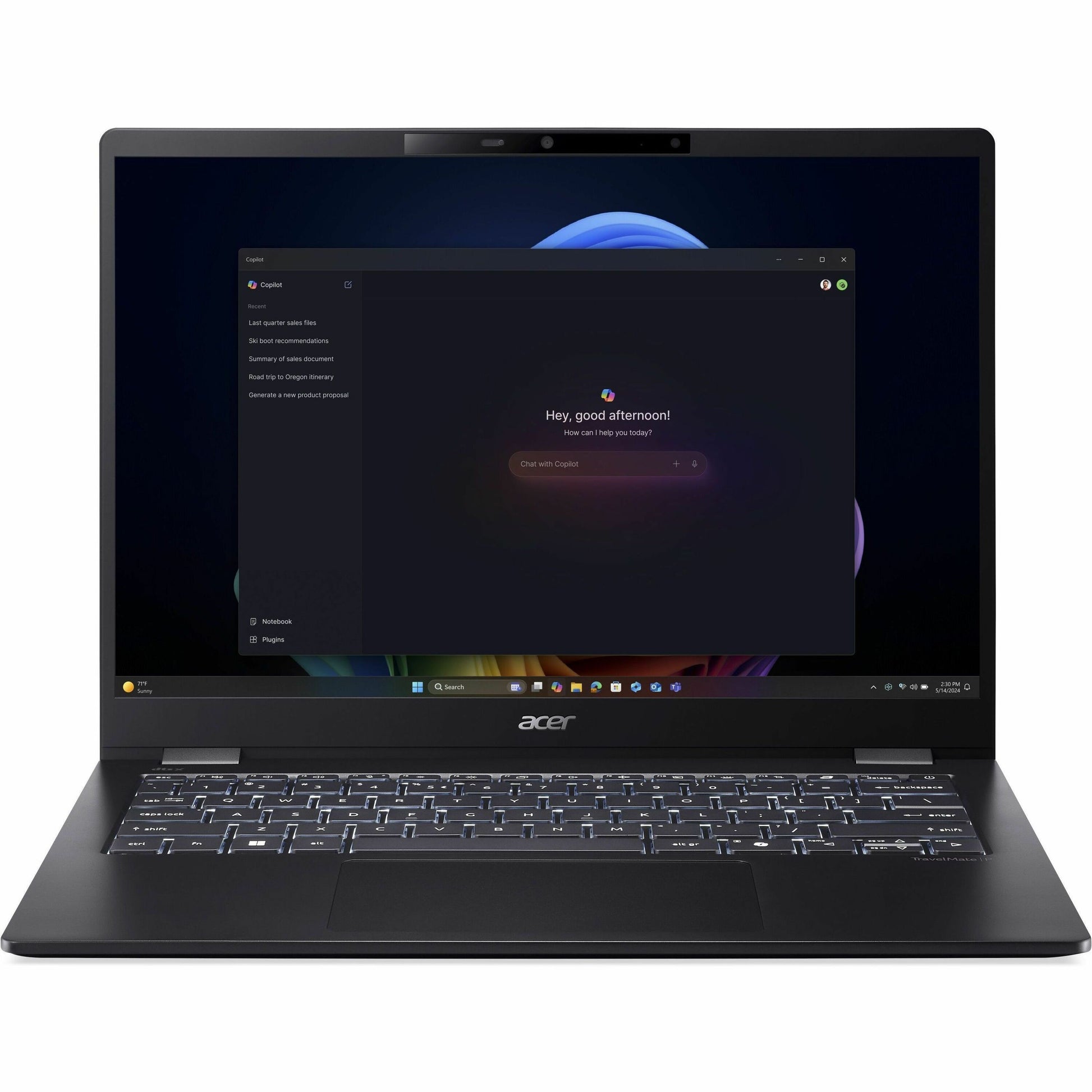 Main Image for Acer TravelMate P6 14 AI P614-54T TMP614-54T-79DF 14" Touchscreen Copilot+ PC Notebook - WUXGA - 60 Hz - Intel Core Ultra 7 258V - 32 GB - 1 TB SSD - English Keyboard - Black