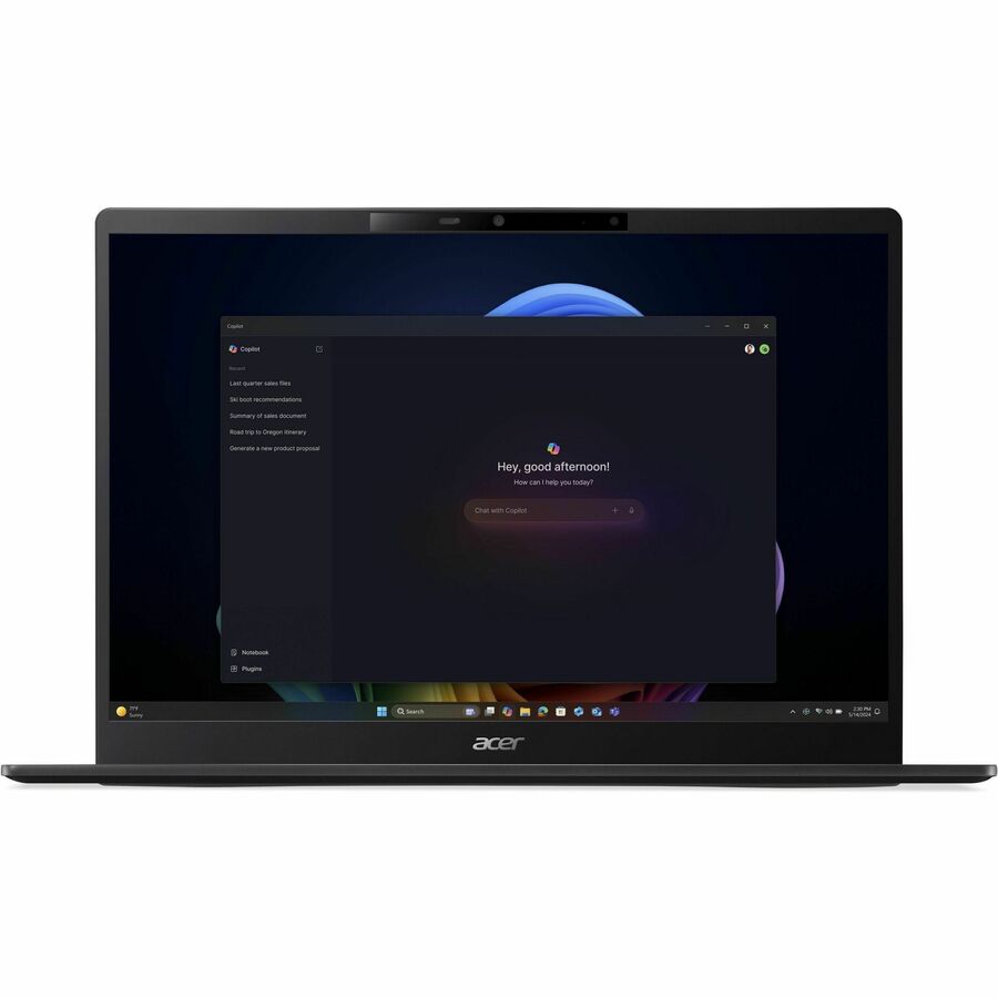 Alternate-Image7 Image for Acer TravelMate P6 14 AI P614-54T TMP614-54T-79DF 14" Touchscreen Copilot+ PC Notebook - WUXGA - 60 Hz - Intel Core Ultra 7 258V - 32 GB - 1 TB SSD - English Keyboard - Black